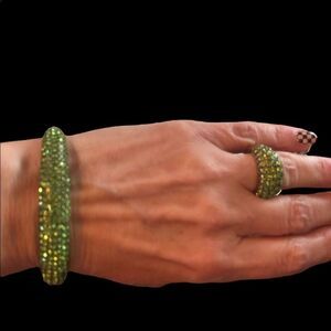 NWT HEIDI DAAS dome ring. Size 6, green